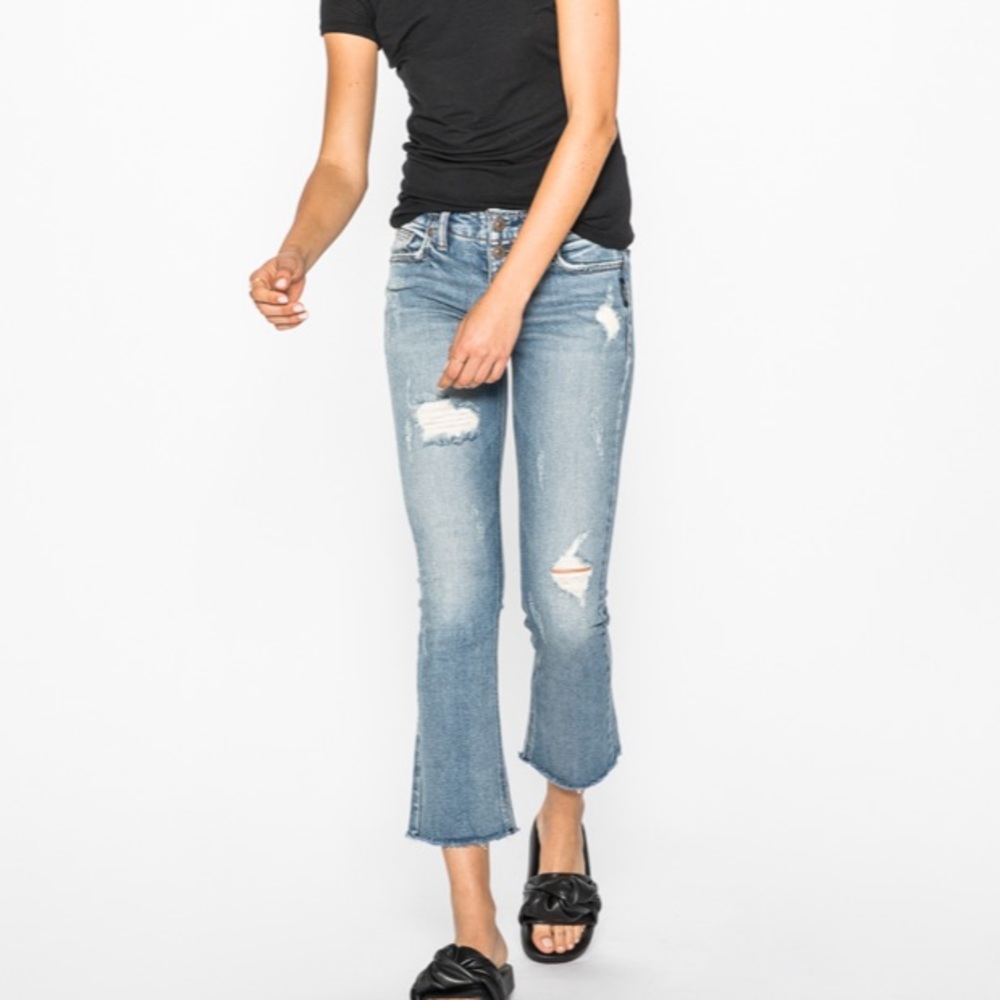 NWT SILVER JEANS AIKO BOOT CROP W27/L26 4 REG